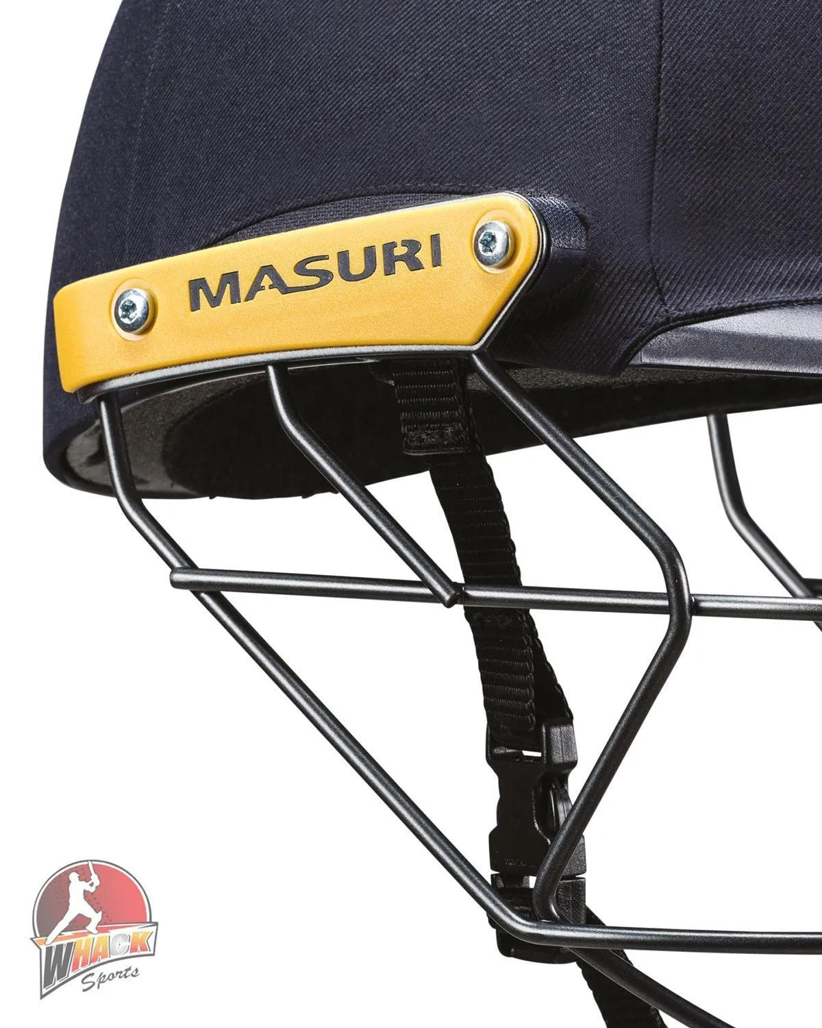 Masuri C Line Plus Stainless Steel Cricket Batting Helmet - Black - Junior/Boys