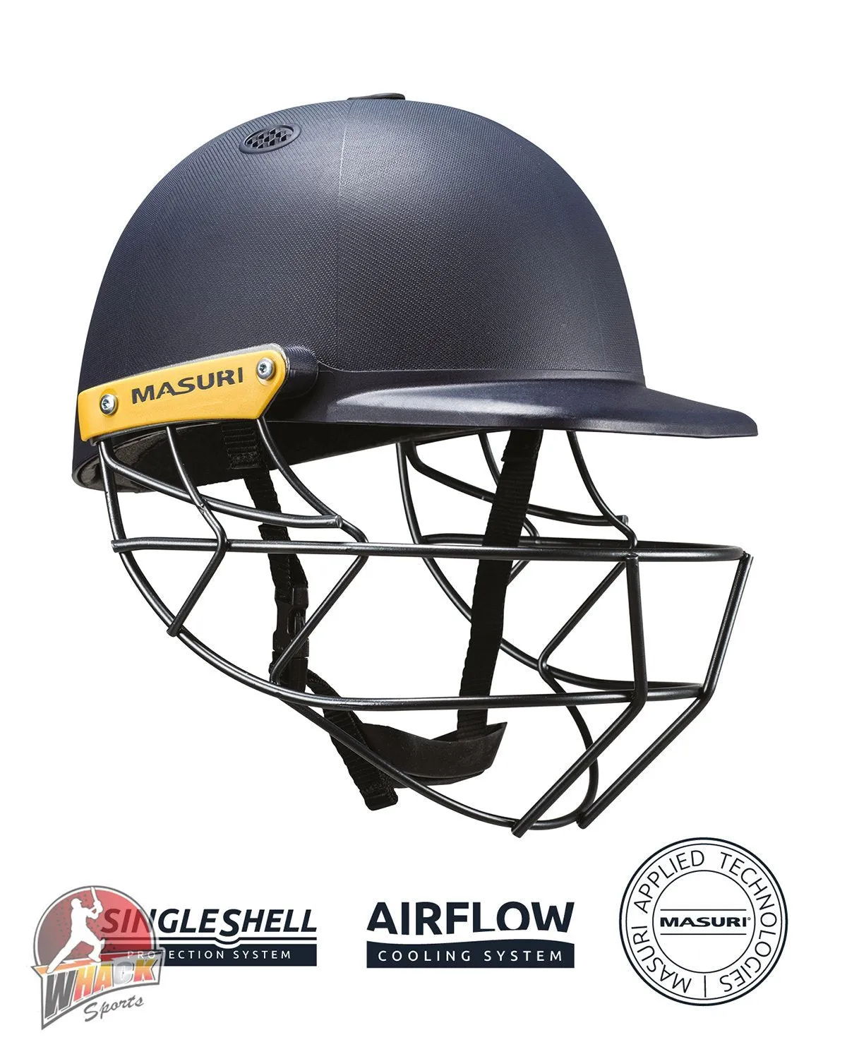Masuri C Line Stainless Steel Cricket Batting Helmet - Navy - Youth