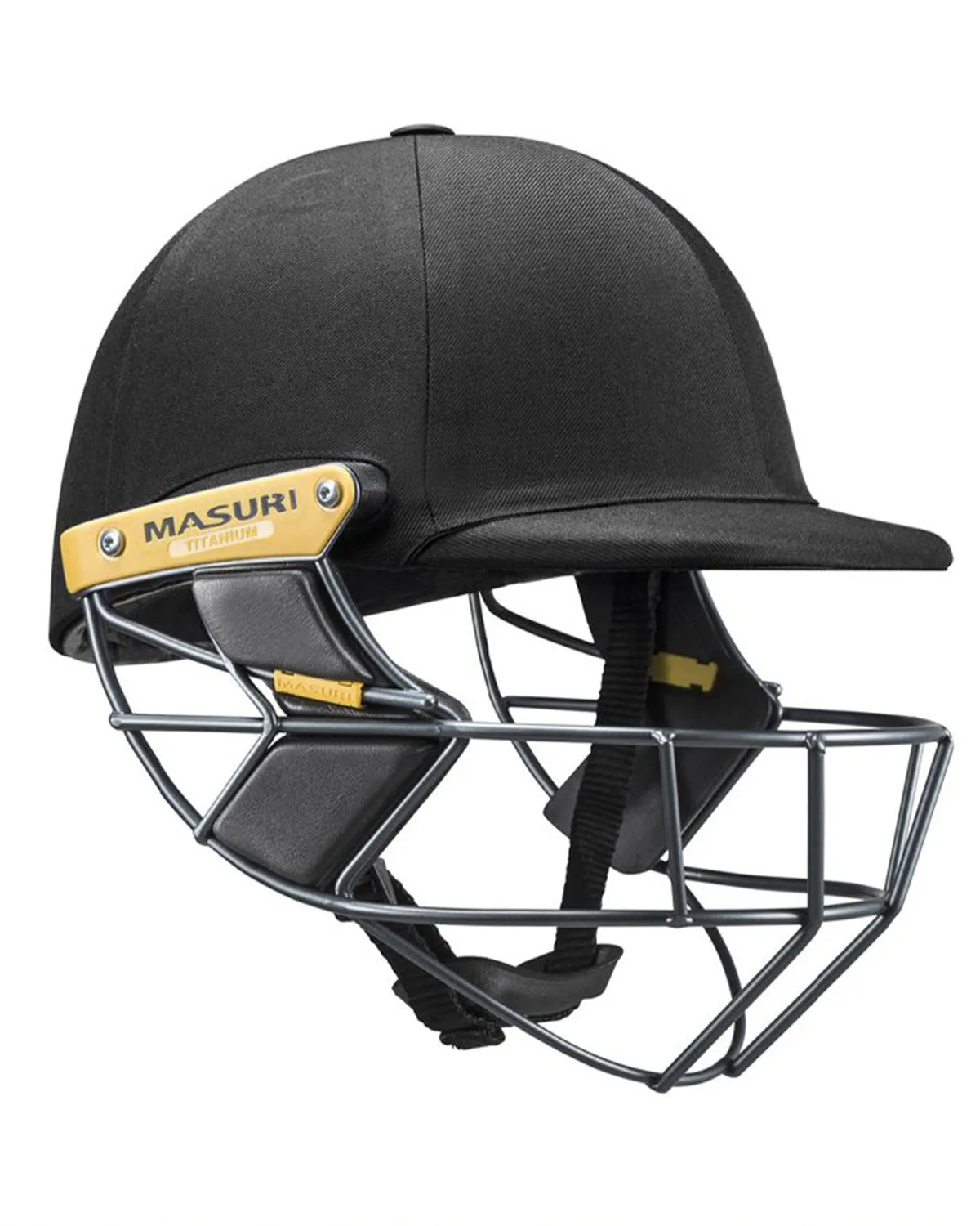 Masuri T Line Titanium Cricket Batting Helmet - Black - Senior