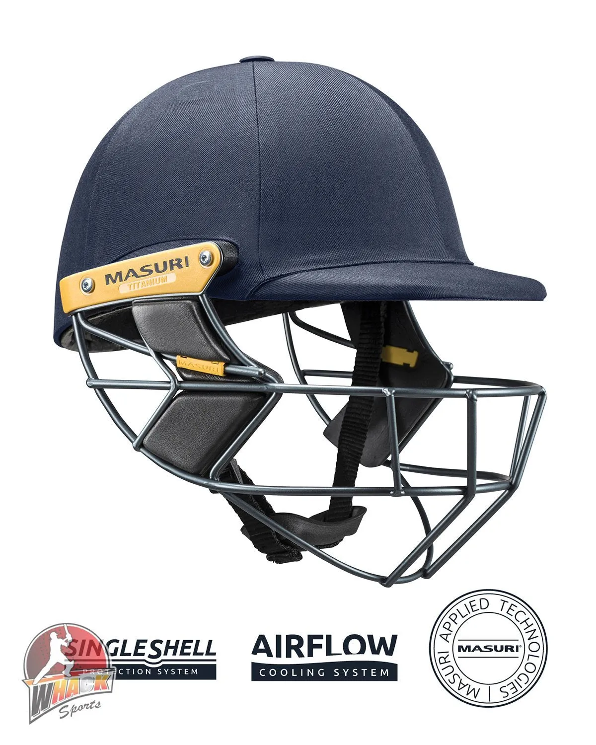 Masuri T Line Titanium Cricket Batting Helmet - Green - Senior