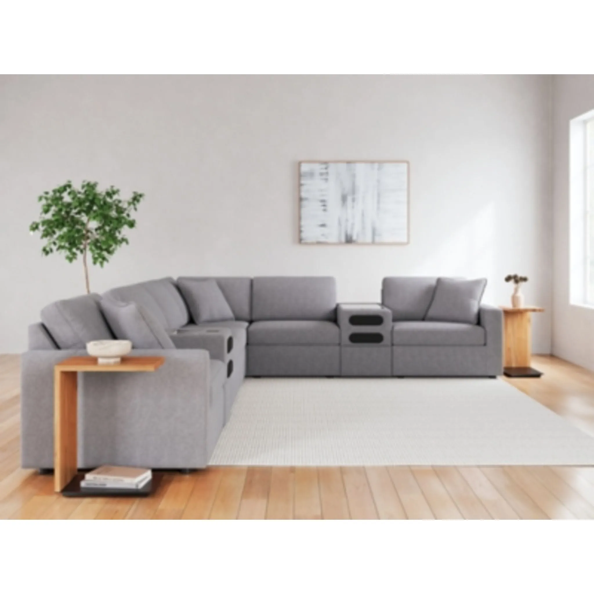 Modmax 8 Piece Modular Sectional with Audio Consoles