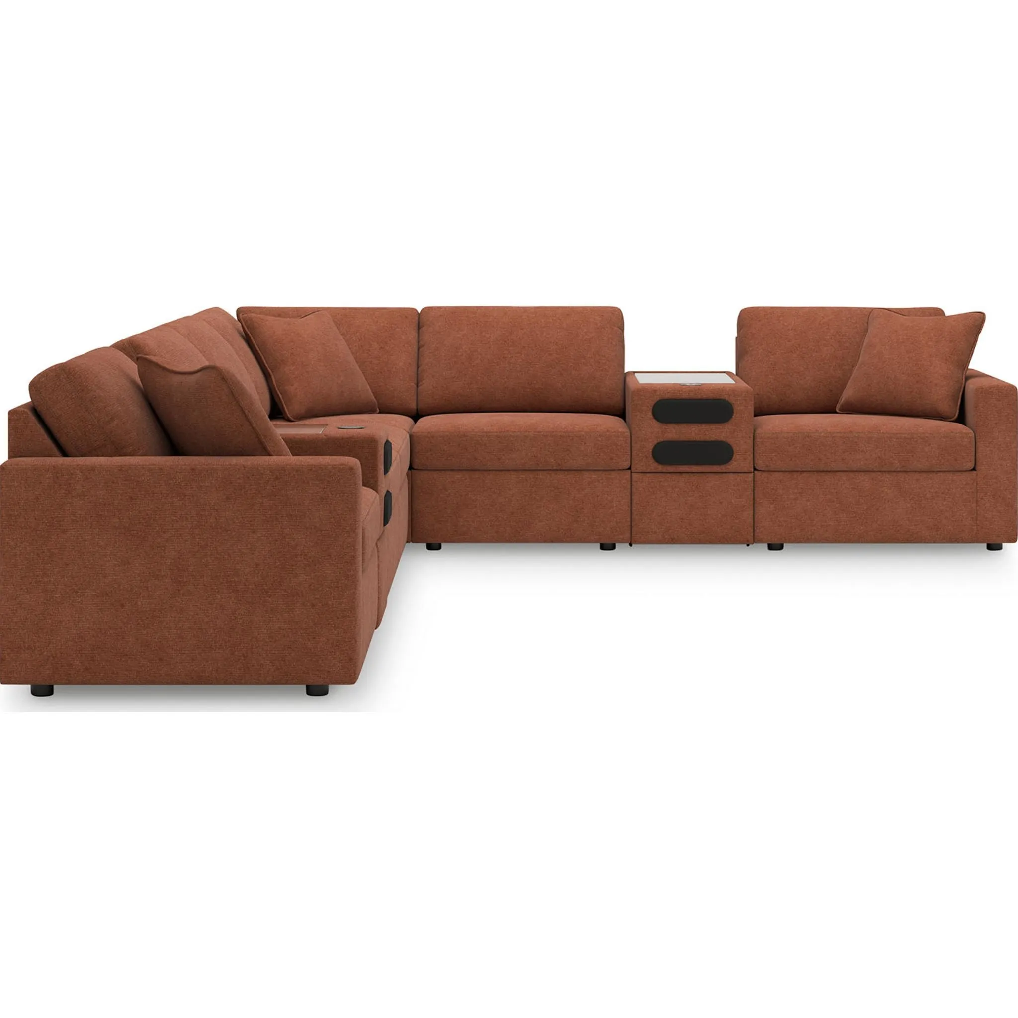 Modmax 8 Piece Modular Sectional with Audio Consoles