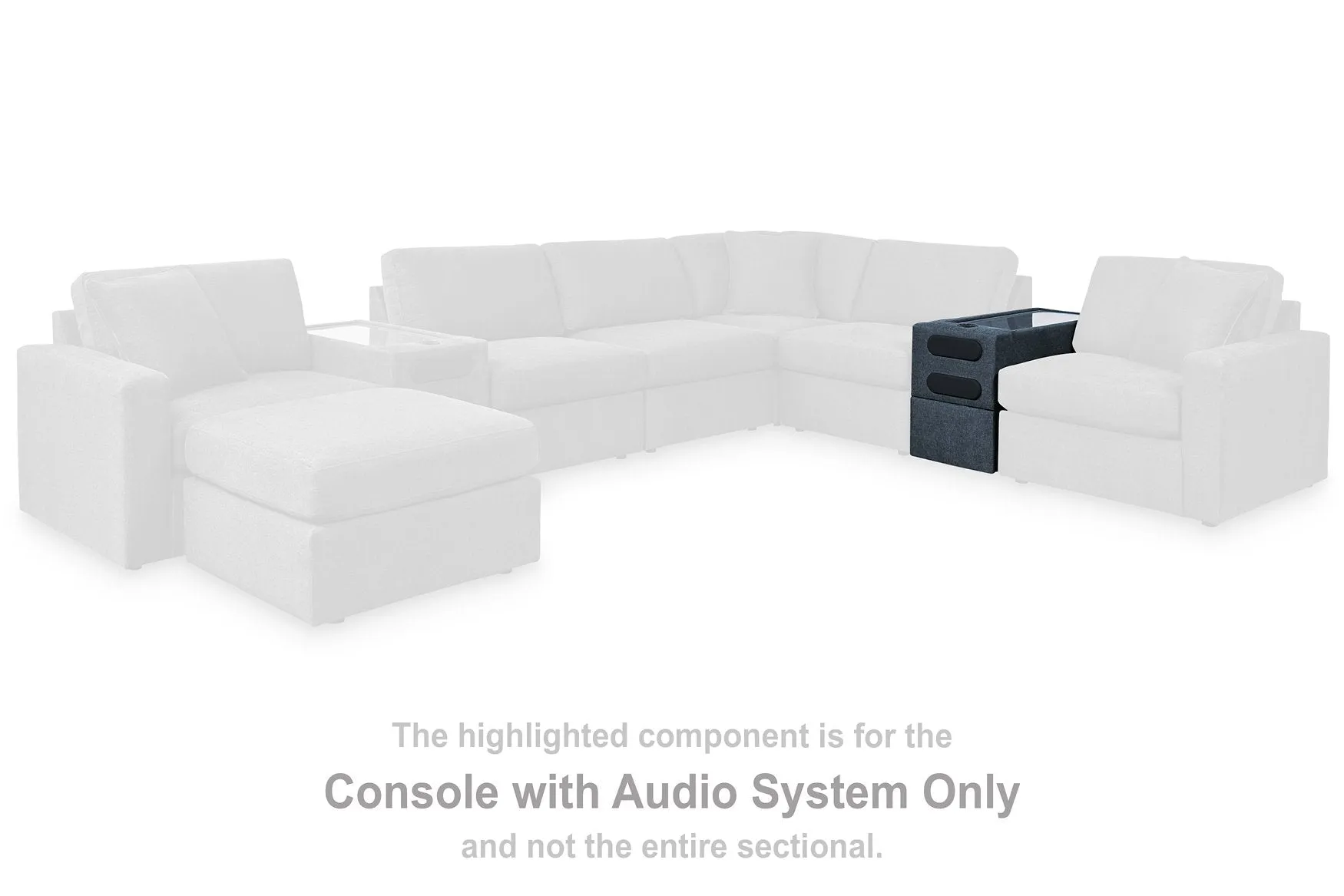 Modmax Sectional Loveseat with Audio System