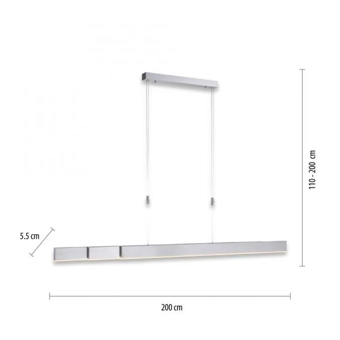 MOT Aluminium Remote Controlled Length Adjustable LED Ceiling Light - ID 13285