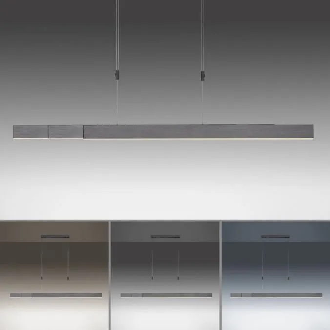 MOT Grey Anodised Remote Controlled Length Adjustable LED Ceiling Light - ID 13283