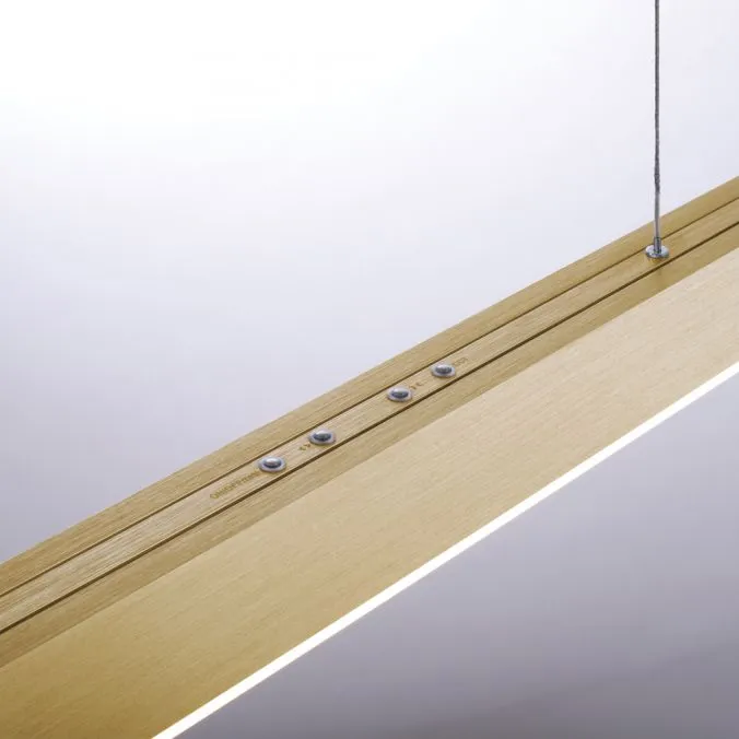 MOT Matt Brass Remote Controlled Length Adjustable LED Ceiling Light - ID 13284