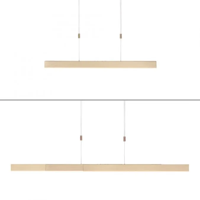 MOT Matt Brass Remote Controlled Length Adjustable LED Ceiling Light - ID 13284