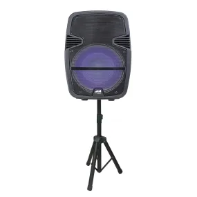 Naxa Portable 15 inch Bluetooth Party Speaker with Disco Light & Stand