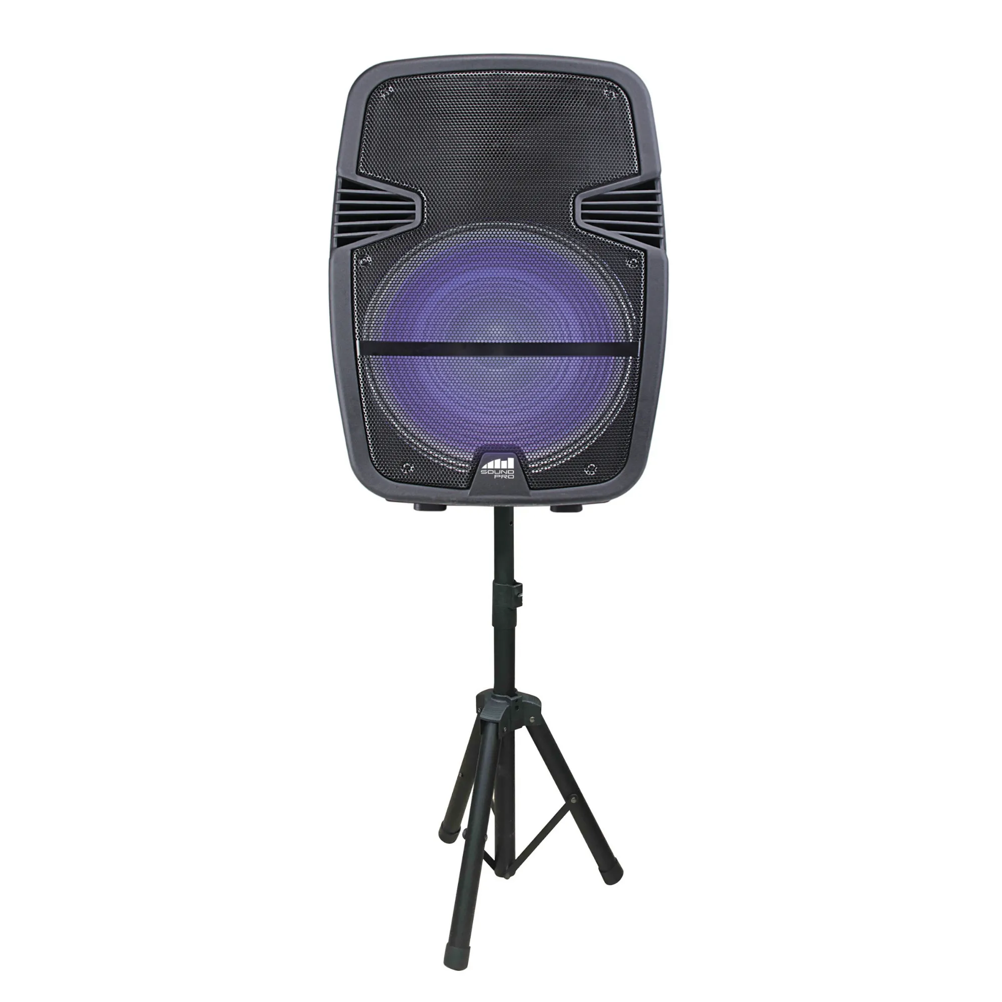 Naxa Portable 15 inch Bluetooth Party Speaker with Disco Light & Stand