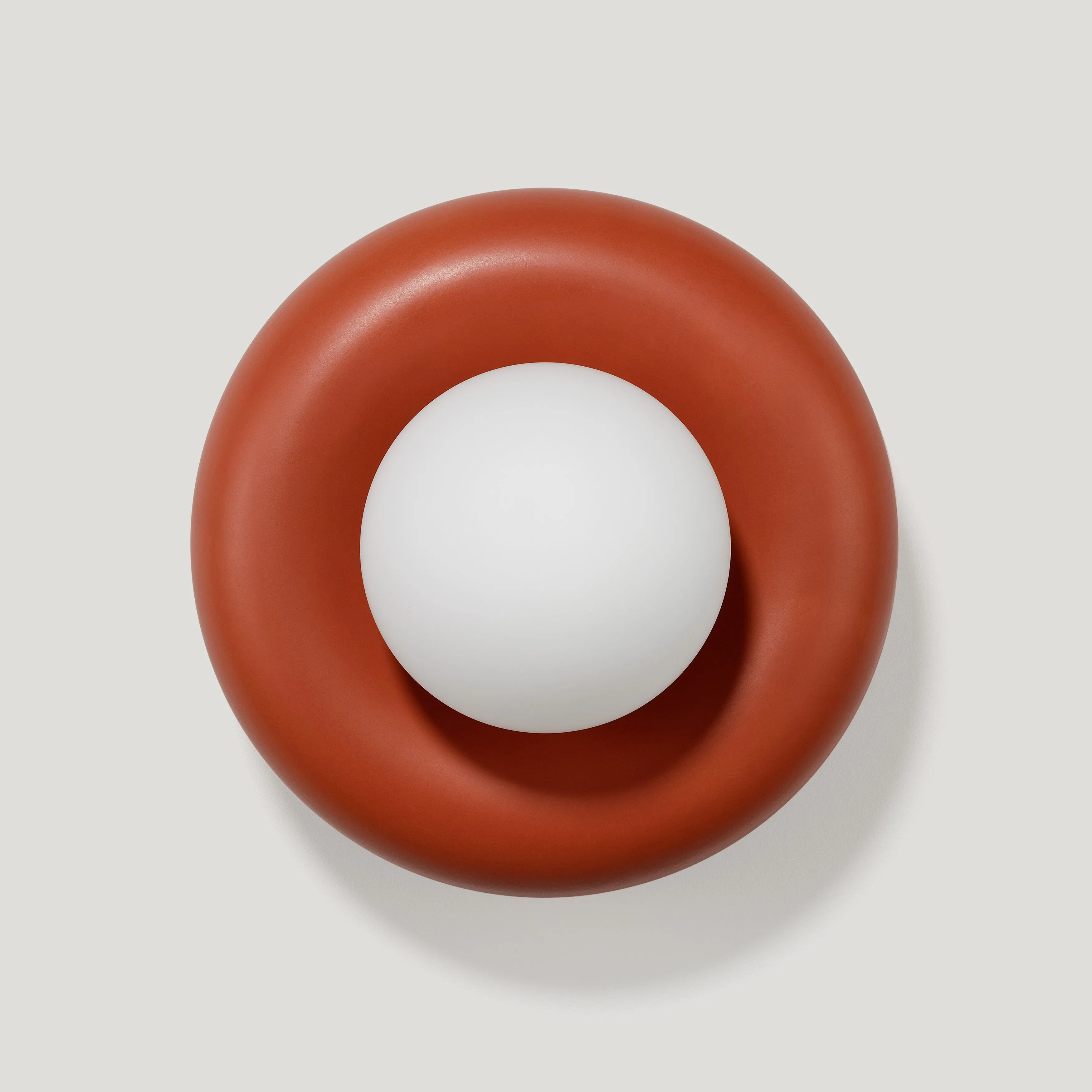 NOVI Ceramic Wall Light - Rust Red