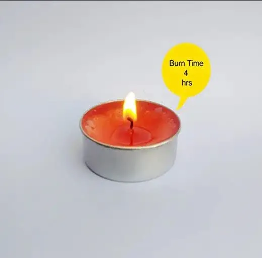 NUTRI MIRACLE Diya Tealight Scented Candles - Rose 100 Tea Lights Red Colour Burns 4 Hour