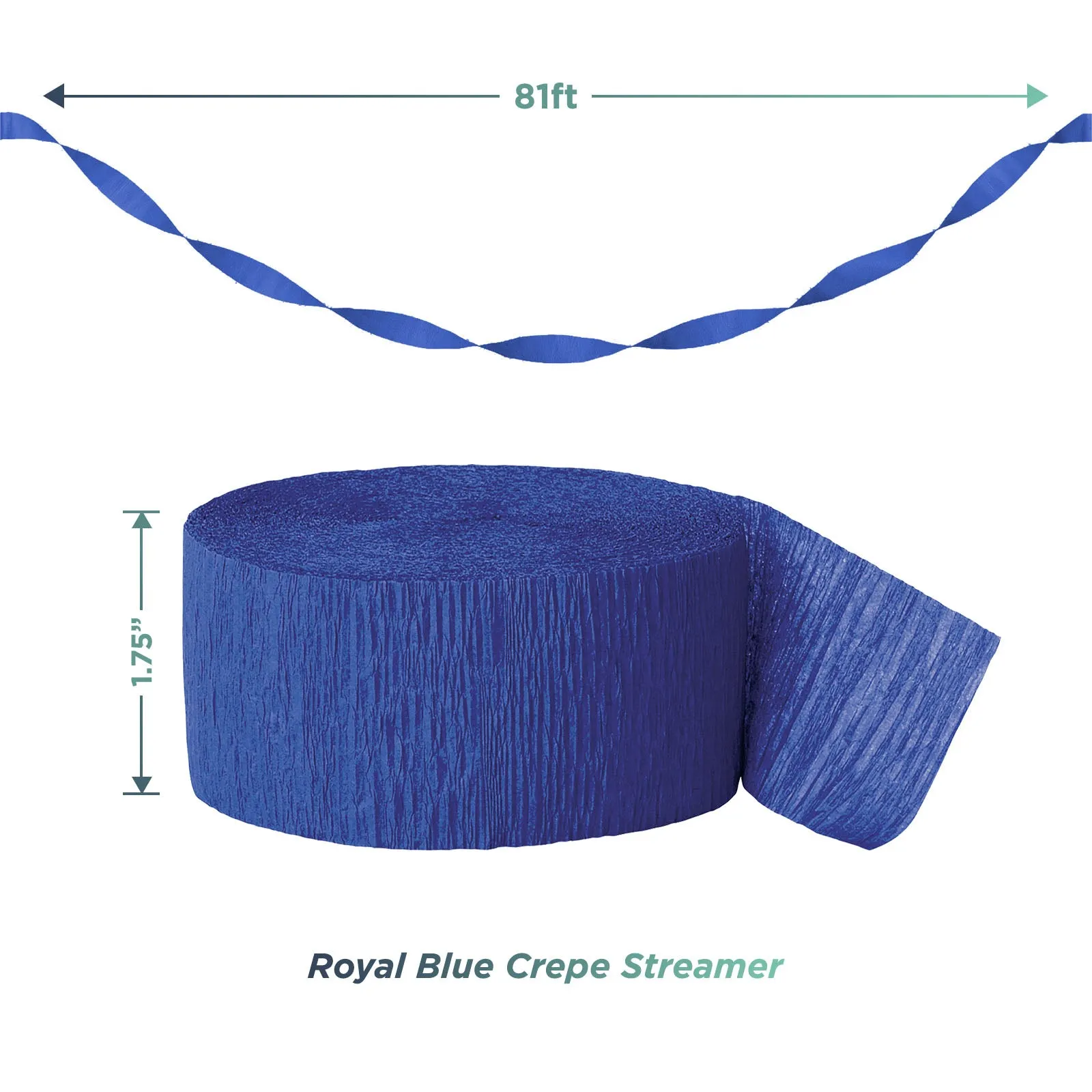 Oktoberfest Party Blue and White Crepe Paper Streamer Decorations 81 Ft Each (Set of 3)
