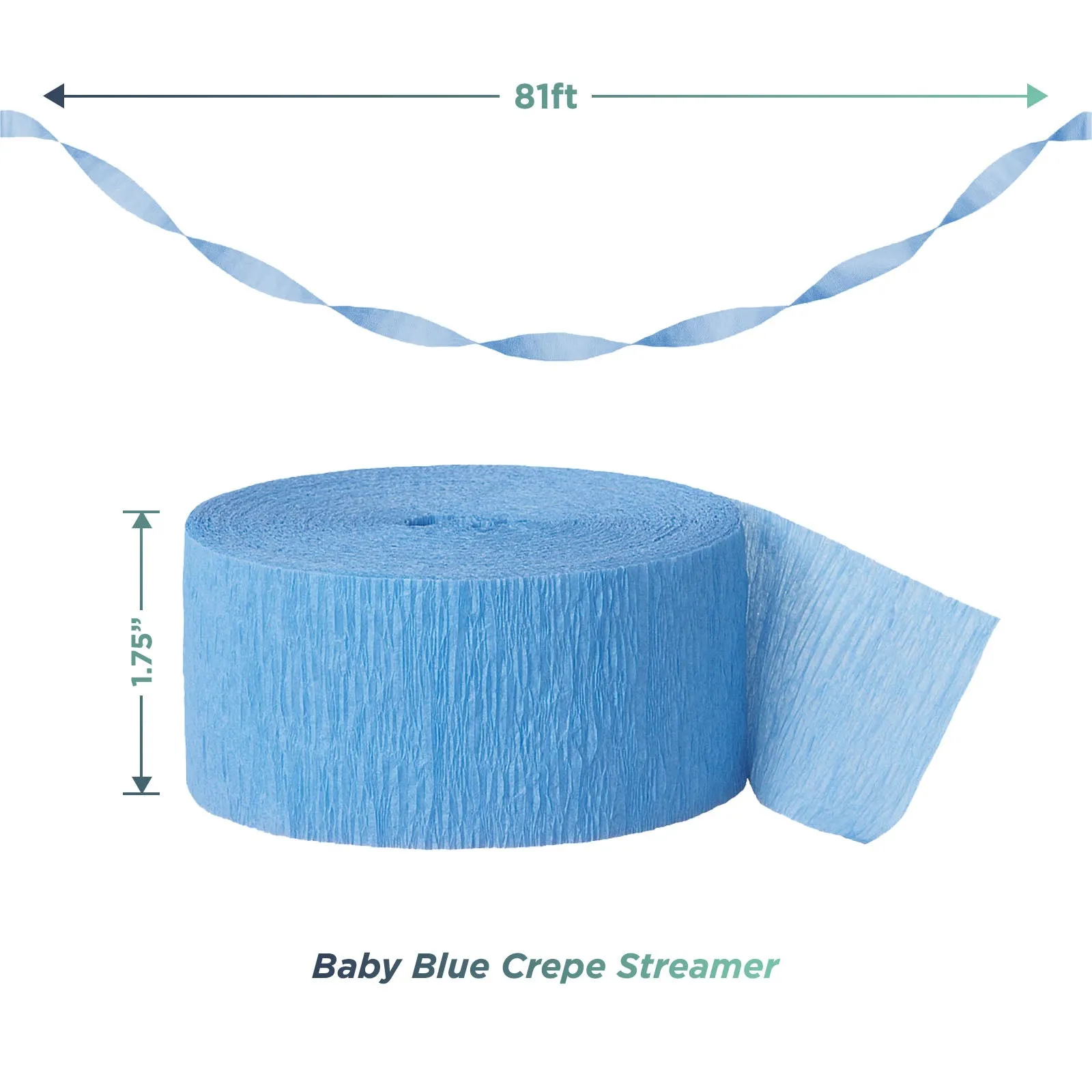 Oktoberfest Party Blue and White Crepe Paper Streamer Decorations 81 Ft Each (Set of 3)