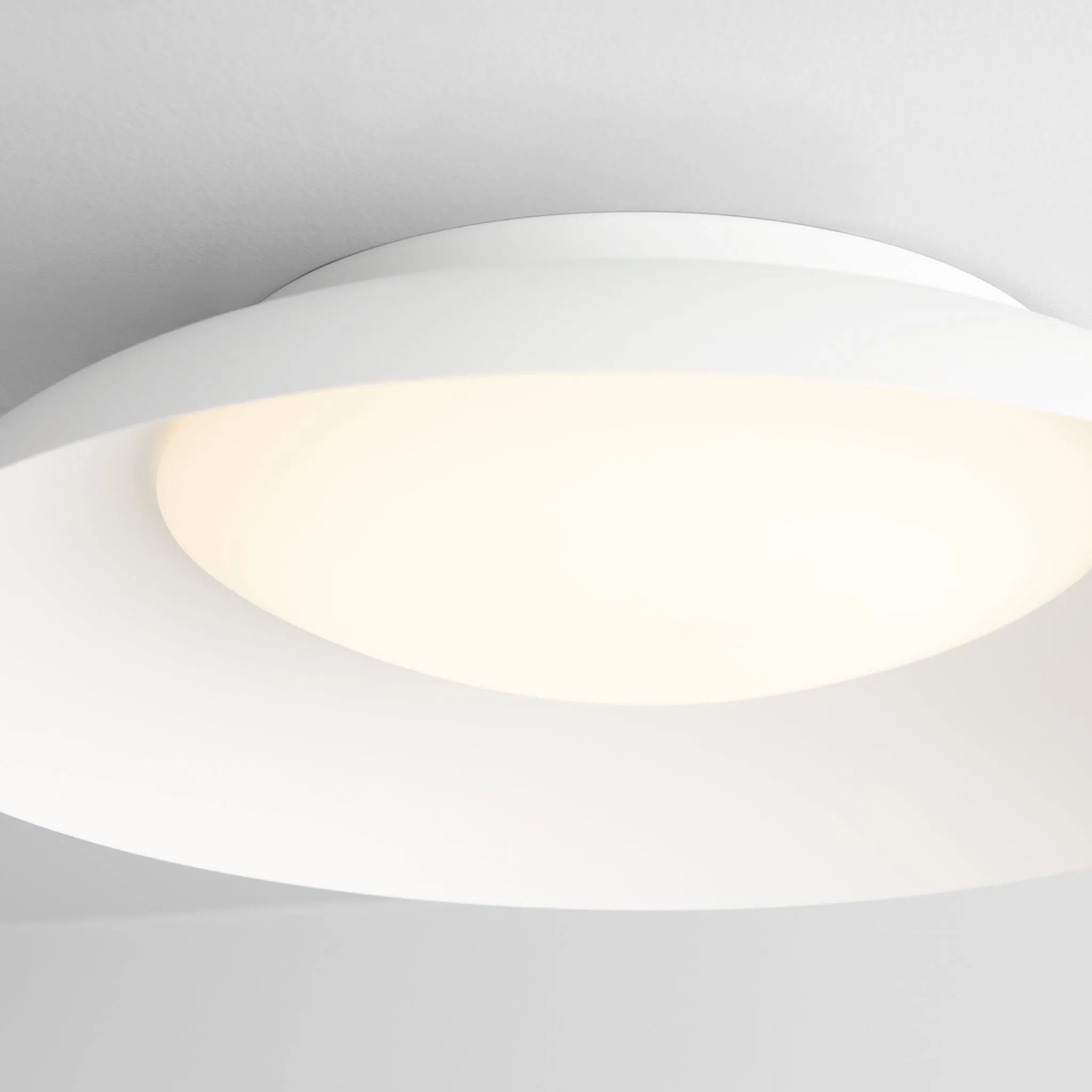 Oxygen Bongo 3-679-6 Flush Ceiling Mount 20 Inch Light Fixture Modern - White