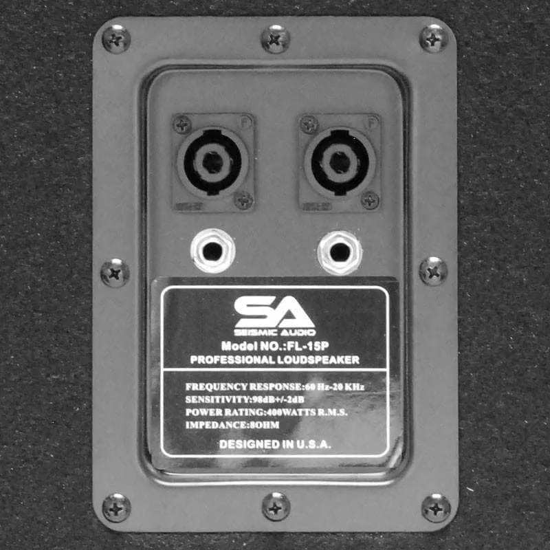 Pair of Premium 15" PA Speakers with two tripod speaker stands