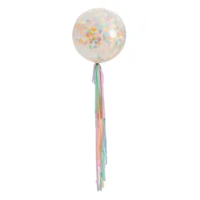 Pastel Rainbow Jumbo Confetti Balloon   Streamers