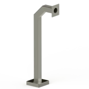 PEDESTAL PRO 42-3-12-N 42" Heavy Duty Nickel Finish Gooseneck Pedestal