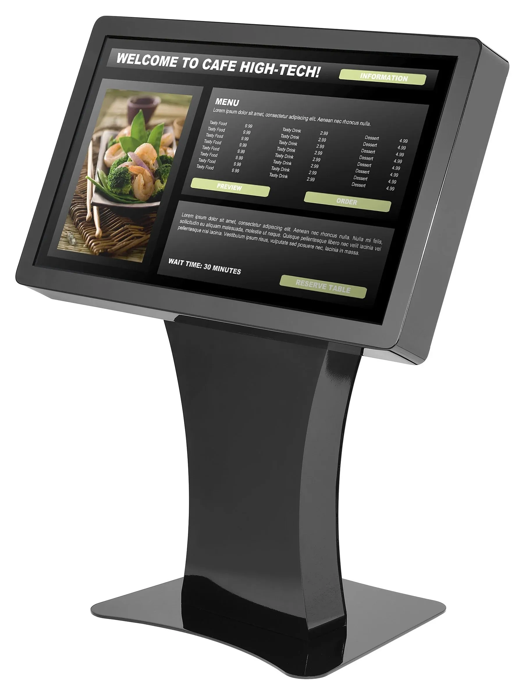 Peerless-AV KILH555 Landscape Kiosk Enclosure for 55" Displays up to 3.5" Deep (Black)