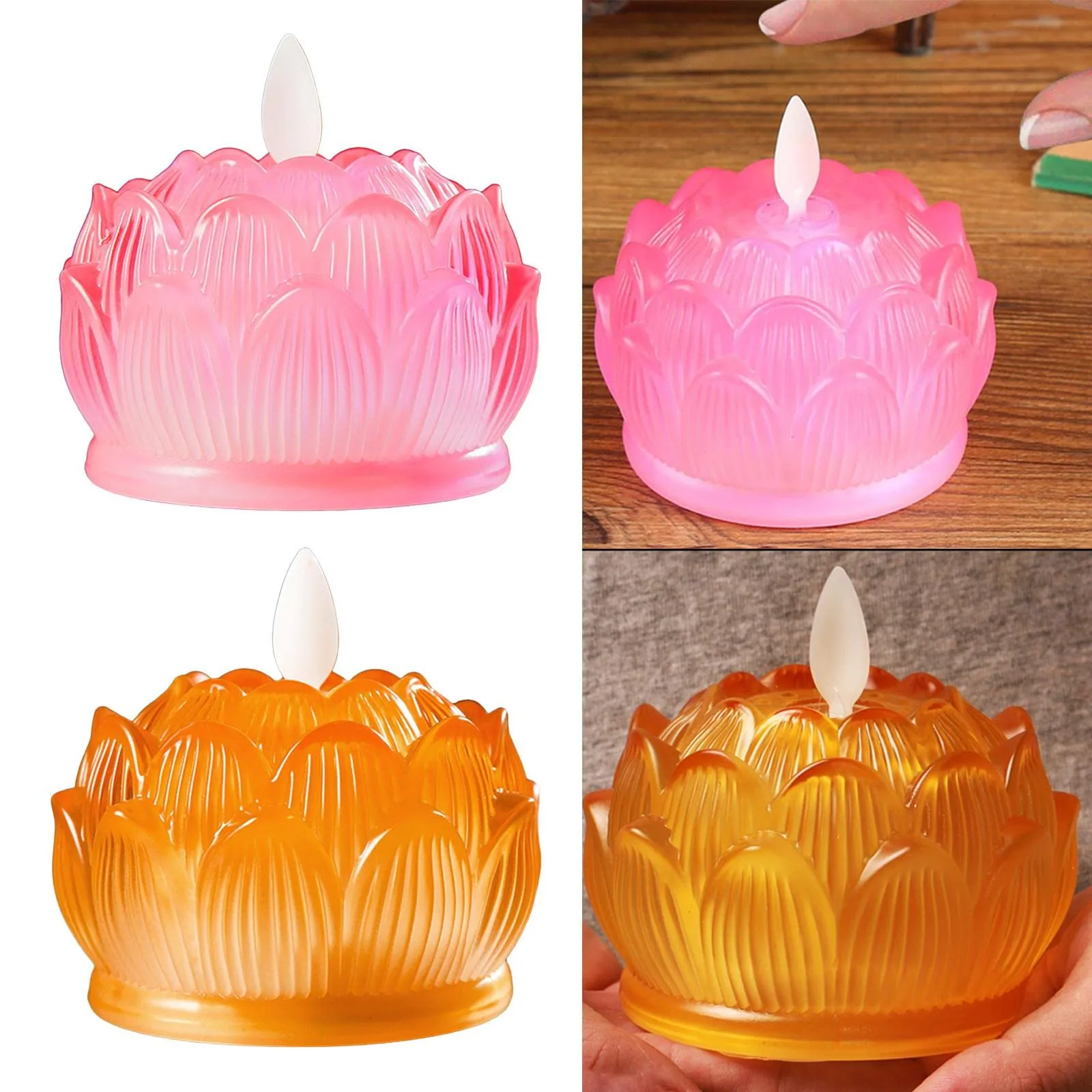 Pinakine® LED Tea Lights Candle Flickering Buddhist Worship Festival Lotus Lamp Light Pink | Lamps | Home & Garden | Lamps, Lighting & Ceiling Fans | Lamps, Lighting & Ceiling Fans|64053330PNK