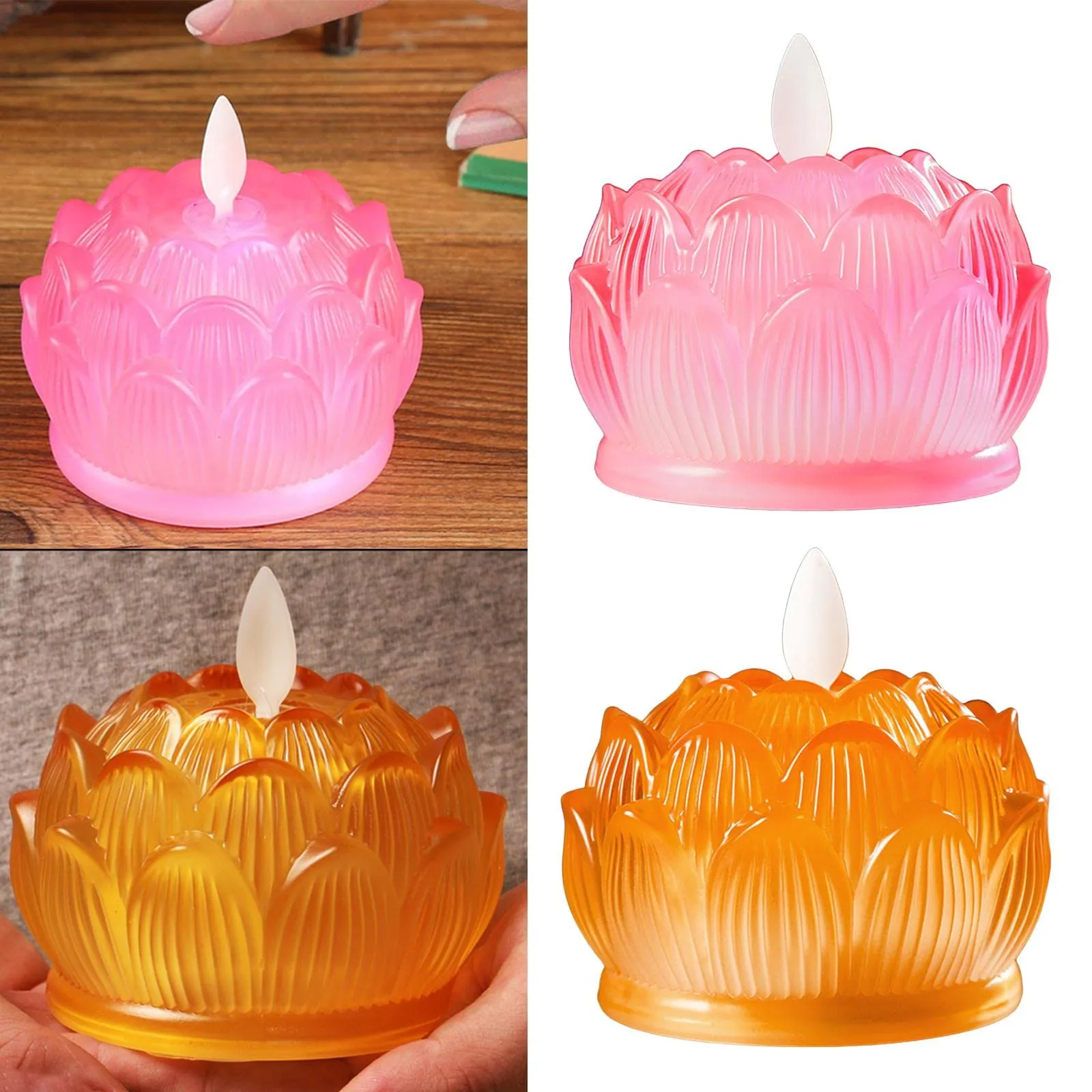 Pinakine® LED Tea Lights Candle Flickering Buddhist Worship Festival Lotus Lamp Light Pink | Lamps | Home & Garden | Lamps, Lighting & Ceiling Fans | Lamps, Lighting & Ceiling Fans|64053330PNK