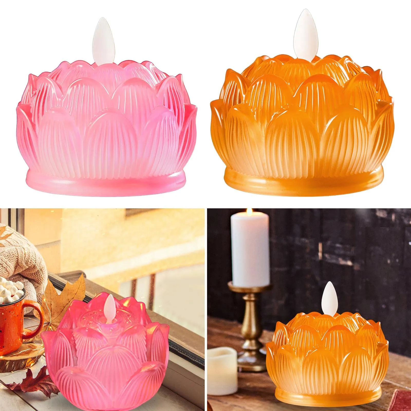 Pinakine® LED Tea Lights Candle Flickering Buddhist Worship Festival Lotus Lamp Light Pink | Lamps | Home & Garden | Lamps, Lighting & Ceiling Fans | Lamps, Lighting & Ceiling Fans|64053330PNK