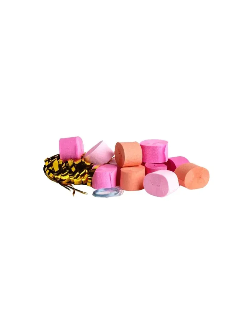 Poppies For Grace - Streamer Set - Pink Shimmer