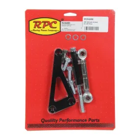 Racing Power Passenger Side Alternator Bracket - Mid Mount - Water Pump Mount - Aluminum - Black - Long Water Pump - Small Block Chevy