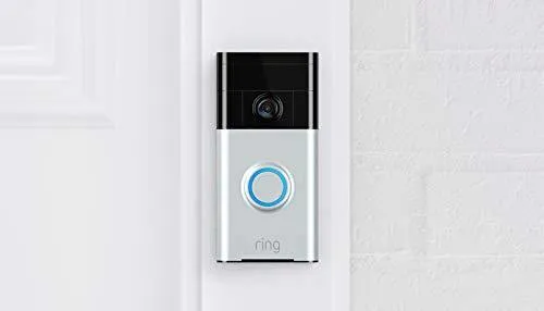 Ring Video Doorbell (1st Gen) – 720p HD video, motion activated alerts, easy installation – Satin Nickel