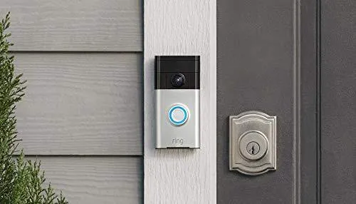 Ring Video Doorbell (1st Gen) – 720p HD video, motion activated alerts, easy installation – Satin Nickel