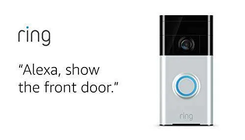 Ring Video Doorbell (1st Gen) – 720p HD video, motion activated alerts, easy installation – Satin Nickel