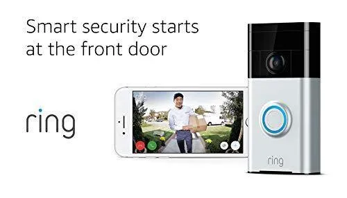 Ring Video Doorbell (1st Gen) – 720p HD video, motion activated alerts, easy installation – Satin Nickel