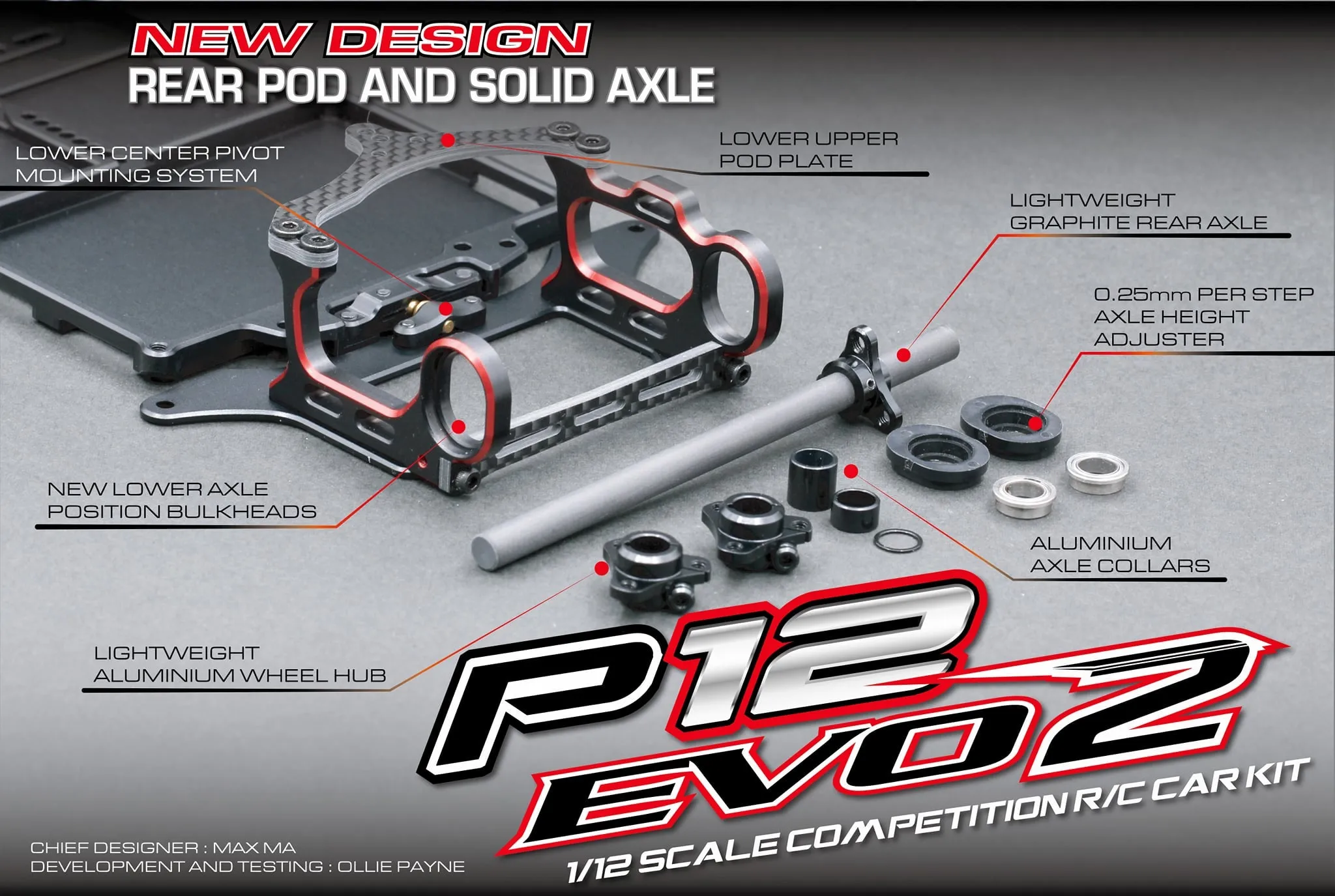 ROCHE RAPIDE P12 EVO2 1/12 COMPETITION CAR KIT