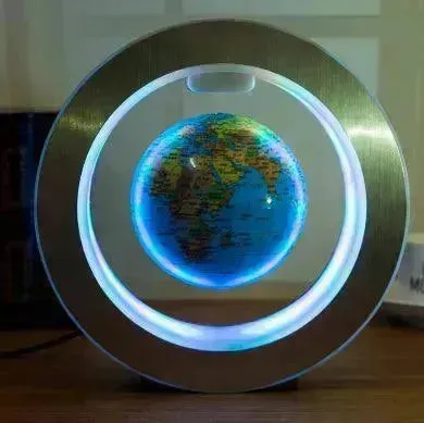Round LED light World Map Floating Globe Magnetic Levitation Light Anti Gravity Magic  Home Decor   Decorative Night LED Light