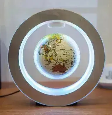 Round LED light World Map Floating Globe Magnetic Levitation Light Anti Gravity Magic  Home Decor   Decorative Night LED Light