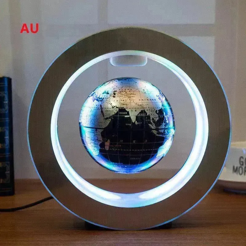 Round LED light World Map Floating Globe Magnetic Levitation Light Anti Gravity Magic  Home Decor   Decorative Night LED Light