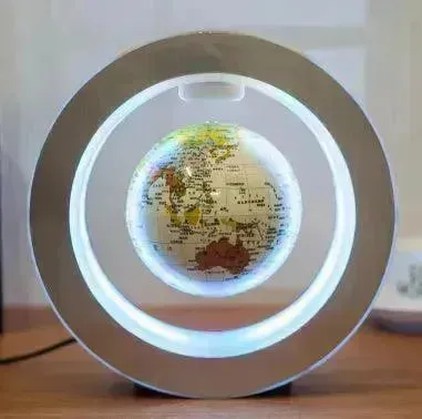 Round LED light World Map Floating Globe Magnetic Levitation Light Anti Gravity Magic  Home Decor   Decorative Night LED Light