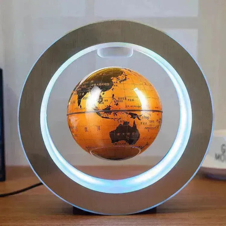 Round LED light World Map Floating Globe Magnetic Levitation Light Anti Gravity Magic  Home Decor   Decorative Night LED Light
