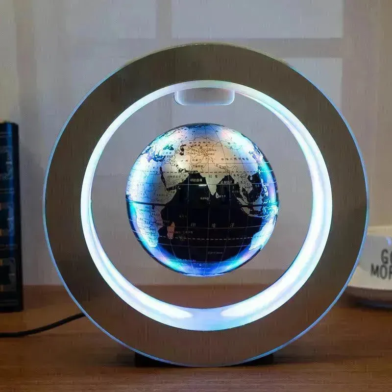 Round LED light World Map Floating Globe Magnetic Levitation Light Anti Gravity Magic  Home Decor   Decorative Night LED Light