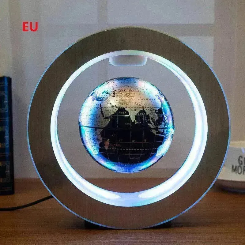 Round LED light World Map Floating Globe Magnetic Levitation Light Anti Gravity Magic  Home Decor   Decorative Night LED Light