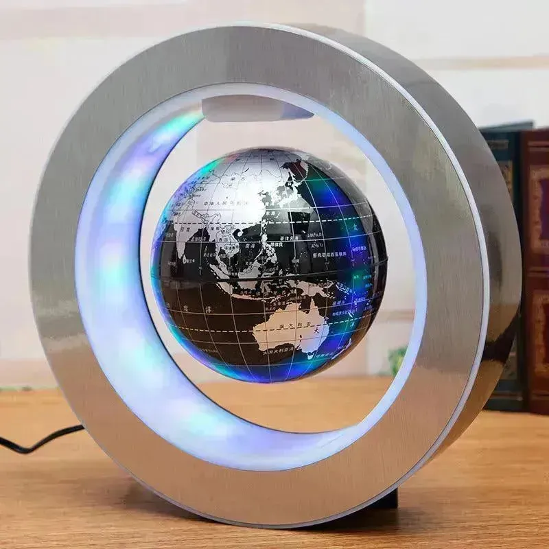 Round LED light World Map Floating Globe Magnetic Levitation Light Anti Gravity Magic  Home Decor   Decorative Night LED Light