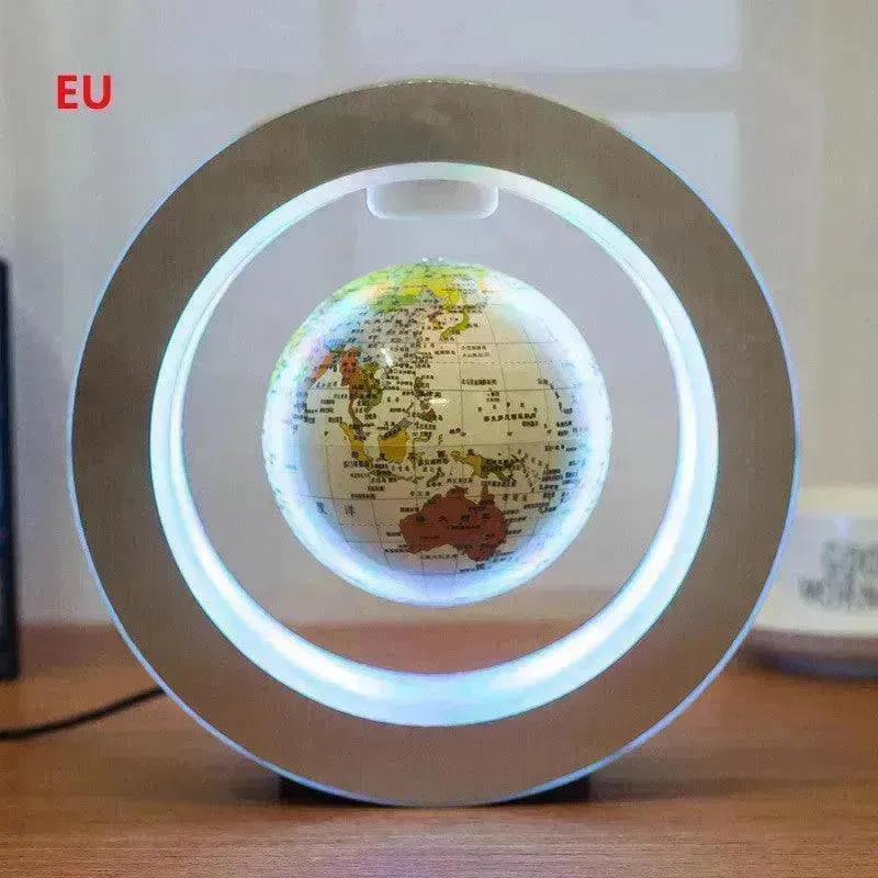 Round LED light World Map Floating Globe Magnetic Levitation Light Anti Gravity Magic  Home Decor   Decorative Night LED Light