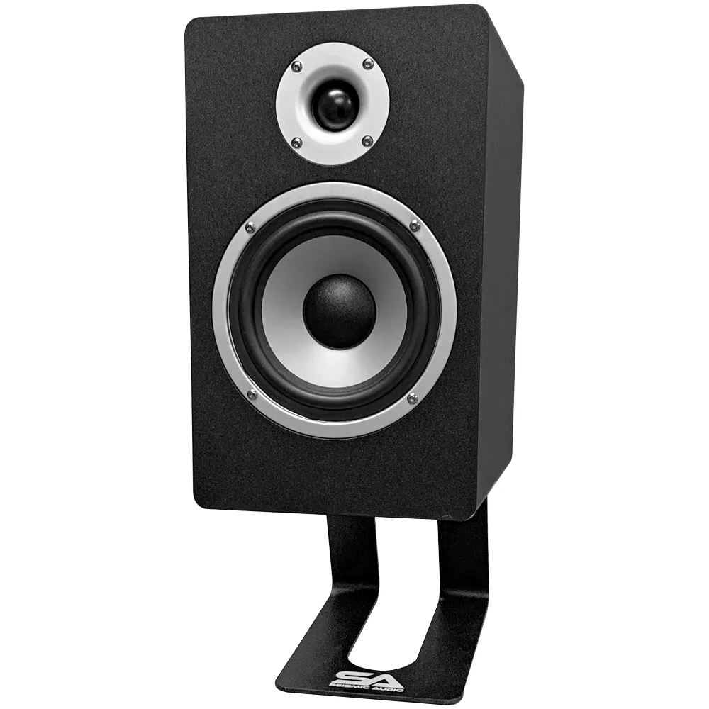 SA-MS001 - Pair of Desktop Speaker Stands for Studio Monitors, Bookshelf, PC Speakers