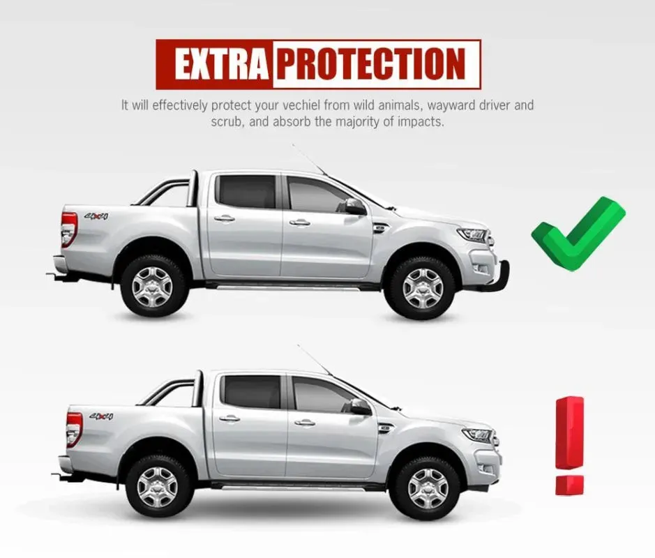 San Hima Matt Black Steel Nudge Bar to Suit Nissan Navara NP300