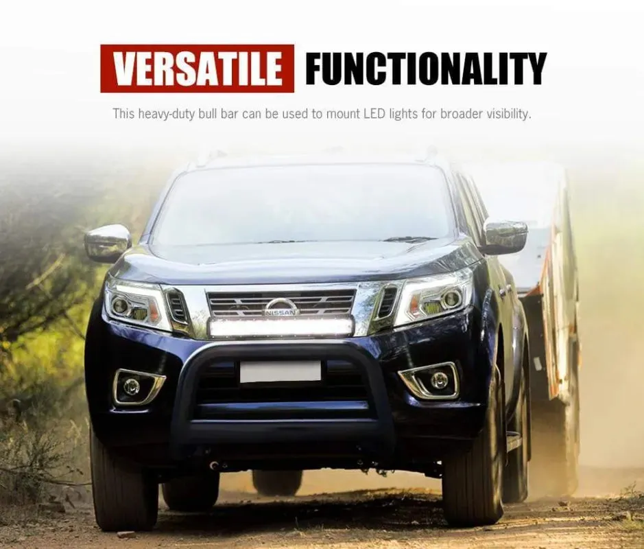 San Hima Matt Black Steel Nudge Bar to Suit Nissan Navara NP300