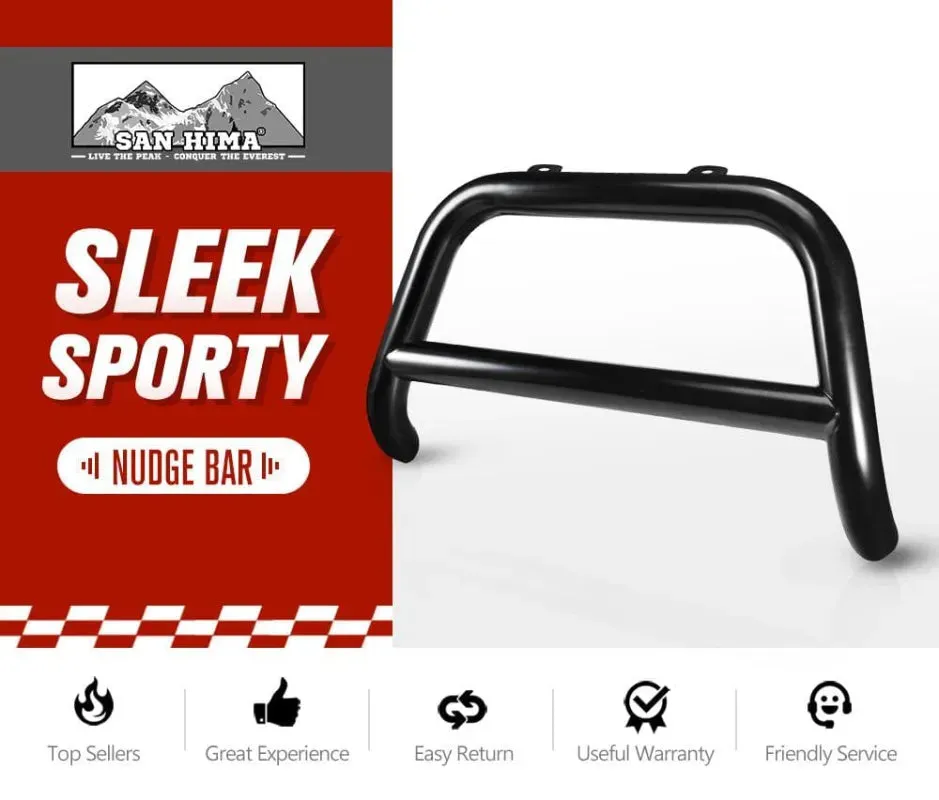 San Hima Matt Black Steel Nudge Bar to Suit Nissan Navara NP300