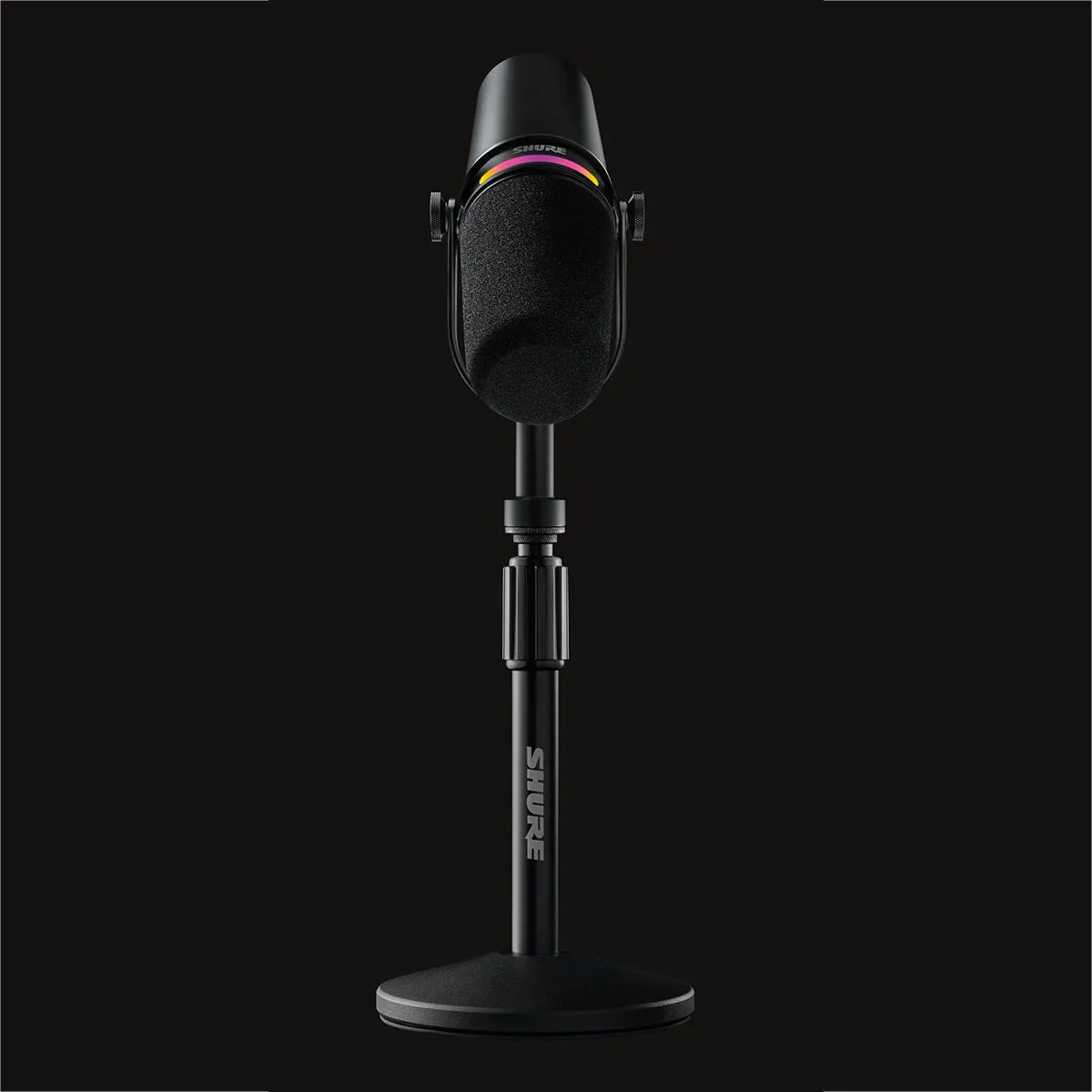 Shure MV7  Hybrid Output USB-C & XLR Podcast Microphone & Desktop Stand (Black)