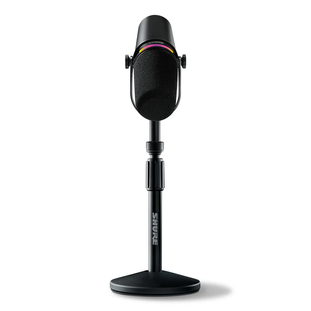 Shure MV7  Hybrid Output USB-C & XLR Podcast Microphone & Desktop Stand (Black)