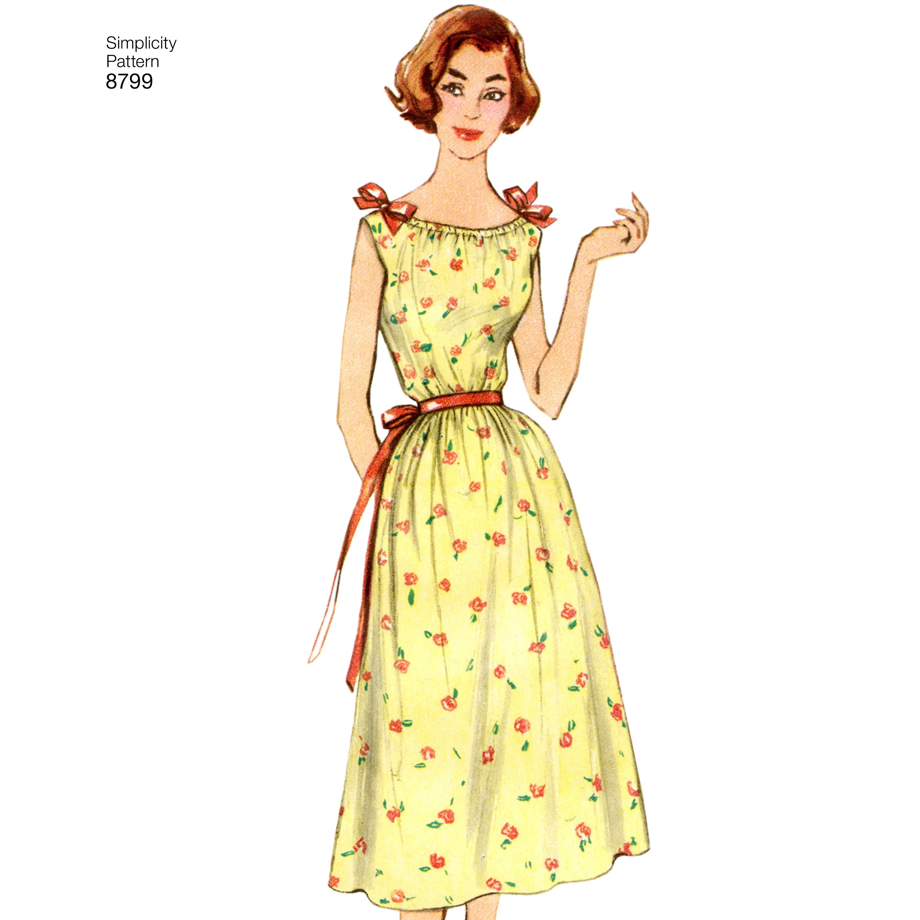 Simplicity Pattern 8799 Misses' Vintage Nightgowns