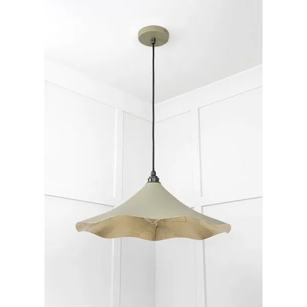 Smooth Brass Flora Pendant in Tump | From The Anvil