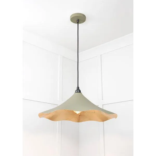 Smooth Brass Flora Pendant in Tump | From The Anvil